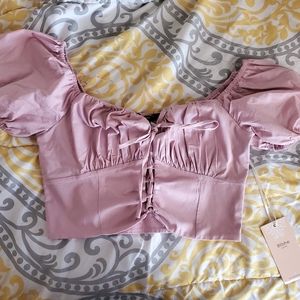 Puff sleeve crop top